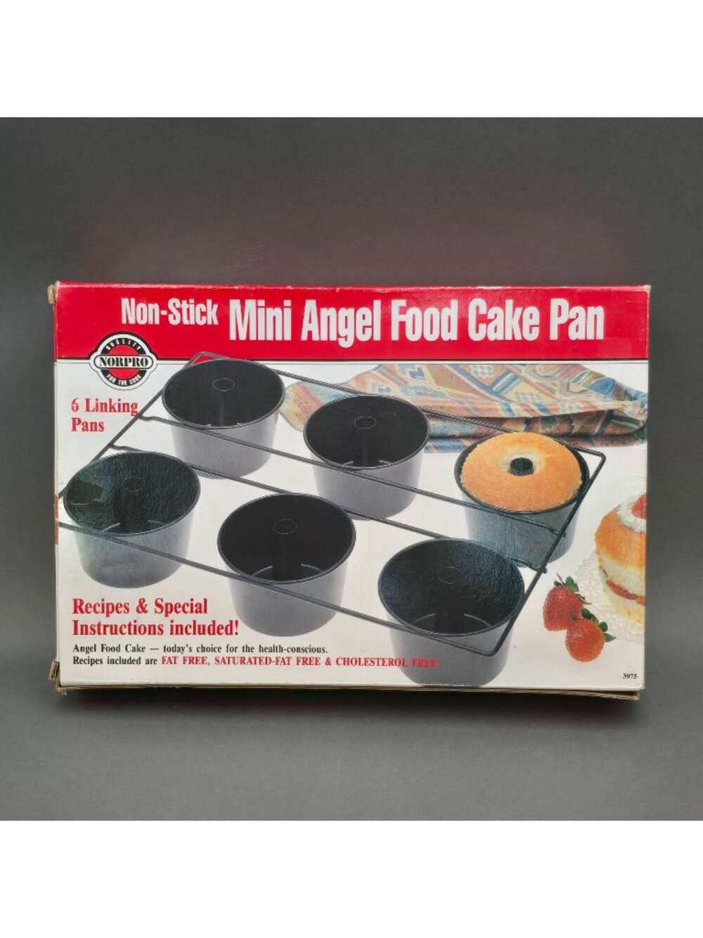 Norpro Nonstick Mini Angel Food Cake Pan 3975 Set Of 6 Linking Tube Pans NIB - Picture 1 of 8